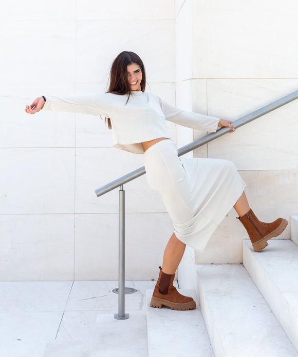 mumka-Calzado-mujer-Botas Chelsea Marrón